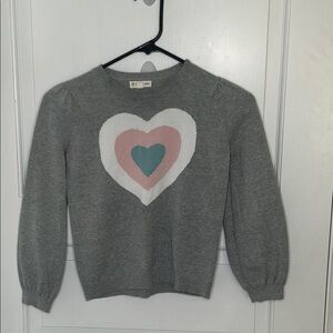 Gray Heart Sweater